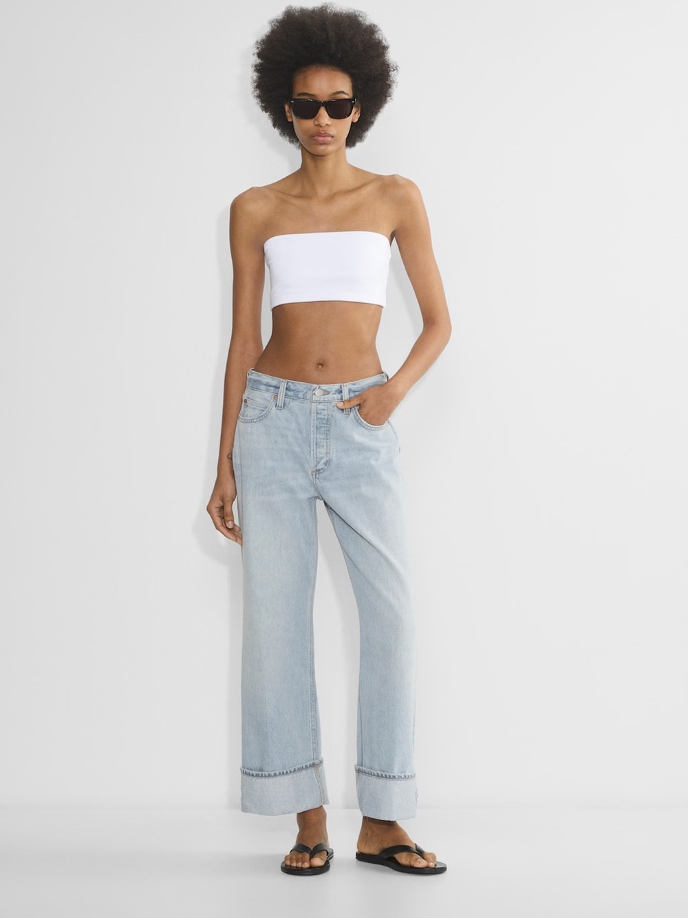 Aritzia Denim Forum “the 90s vintage low rise cuffed in Light Blue Jeans - 29